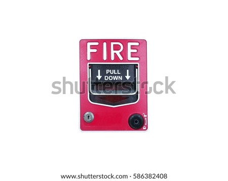 fire alarm switch.red color
