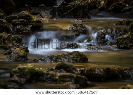 small waterfall in smal river