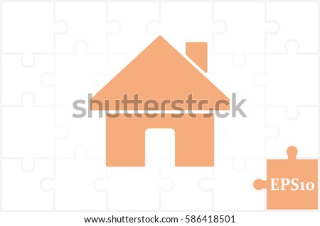 House icon vector illustration eps10. Isolated badge for website or app - stock infographics