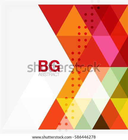 Vector triangles abstract background