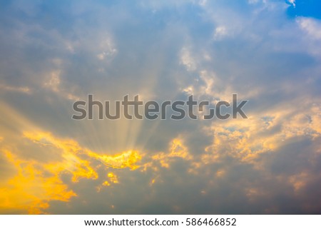 sky background with sun