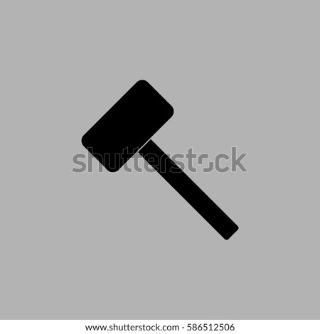 hammer icon. Isolated on gray background