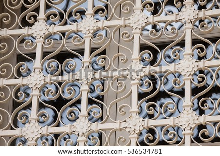 Beautiful window with grille  in Cyprus