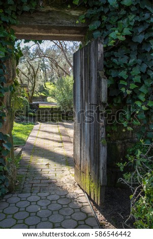 Open garden door