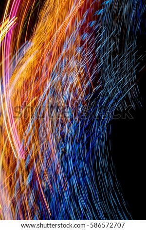 Abstract motion blur messy color light trail, use for abstract background.