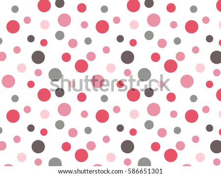 Retro Pink Red Grey Polka dot Background Pattern Royalty-Free Stock Photo #586651301