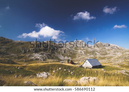 Lonely house, Katun, in the heart of Mountain Komovi, Montenegro