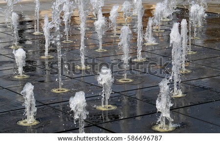 Beautiful little fountain photographed in close up