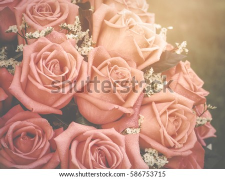 bouquet of roses in vintage style