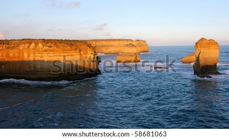 Rolling cliffs at the shore