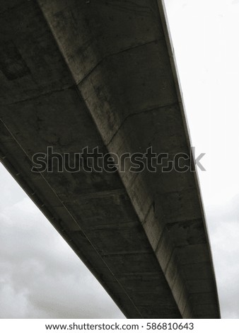 The bridge for sky train at thai