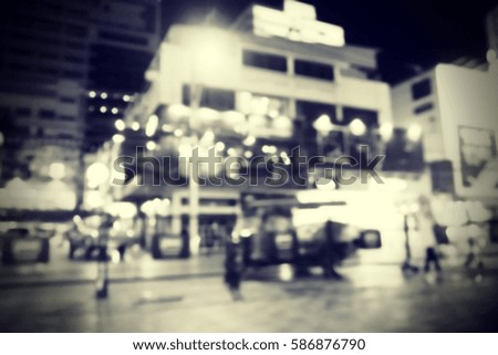 Picture blurred  for background abstract and can be illustration to article of night city life