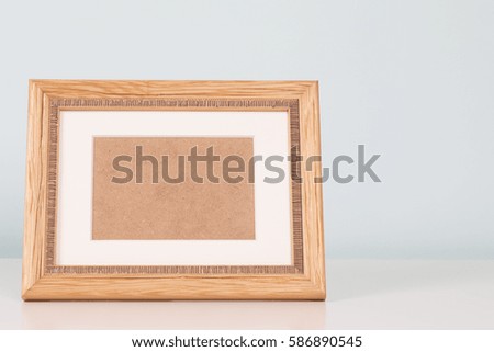 classic wooden frame on the table 