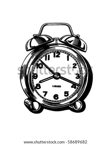Alarm Clock - Retro Clip Art
