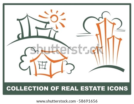 Collection of  real estate icons