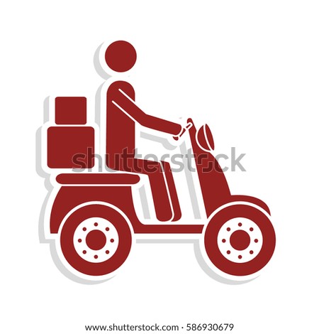 delivery motorcycle service icon
