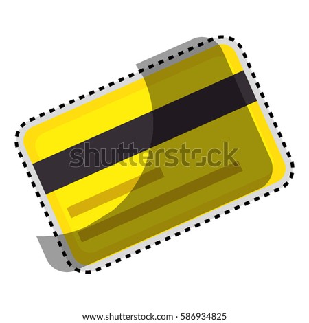 sticker color silhouette with credit card