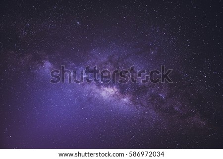 Landscape nature with star and The Milky Way