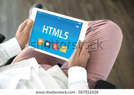 HTML5 CONCEPT ON TABLET PC SCREEN