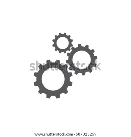 Cogwheel  icon, settings vector illustration Royalty-Free Stock Photo #587023259