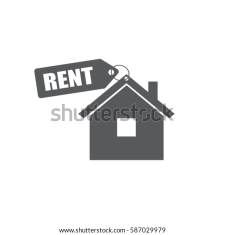 House for rent vector icon Royalty-Free Stock Photo #587029979