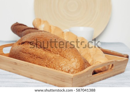 baguette bread loaf of white bread.