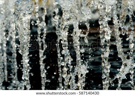 Abstract water splash isolated on black background