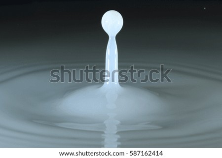 water droplet falling and hitting surface