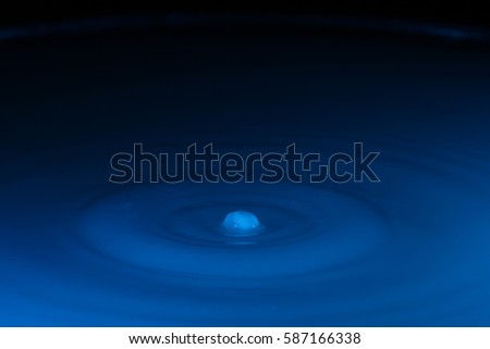 water droplet falling on surface