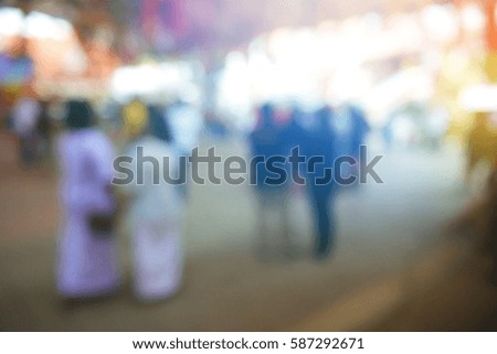 Picture blurred  for background abstract and can be illustration to article of people walking in festival