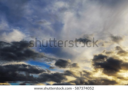 Dramatic clouds in sky background. sky clouds stormy sky