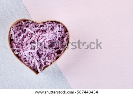 Heart-shaped romantic box. I love you.