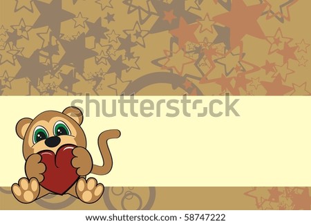 monkey cartoon background in vector format