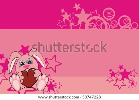 bunny cartoon background in vector format