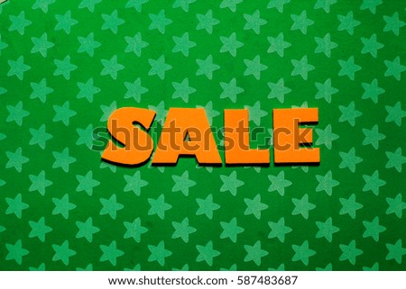 the "Sale" Word with Different Multicolor Background