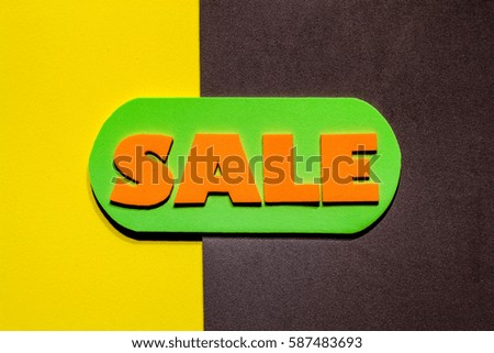 the "Sale" Word with Different Multicolor Background