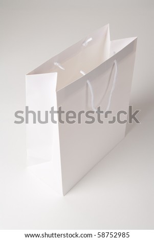White Shopping Bag close up shot
