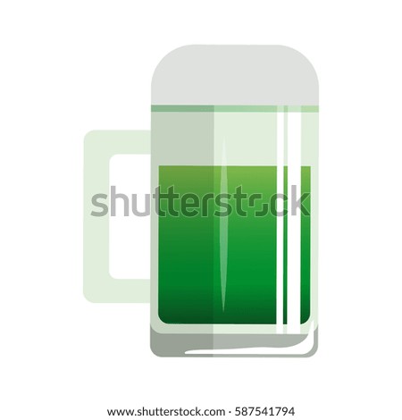 Green beer jar icon