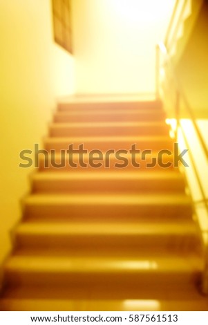 Picture blurred  for background abstract and can be illustration to article of staircase