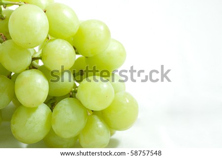 HIGH Resolution isolate bunch of  Green grape