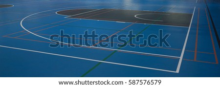 Empty Basketball field
