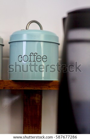 coffee tin Royalty-Free Stock Photo #587677286