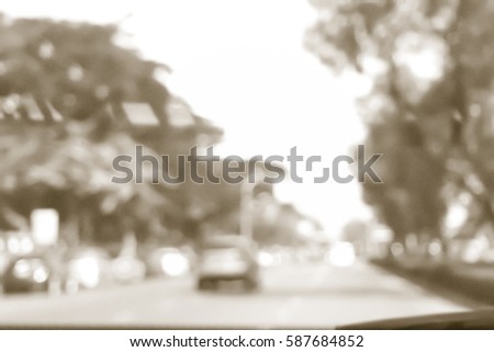 Picture blurred  for background abstract and can be illustration to article of traffic