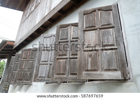 Old wooden windows