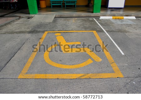 disabled symbol on floor