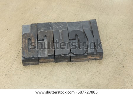 german word for printing in wooden type