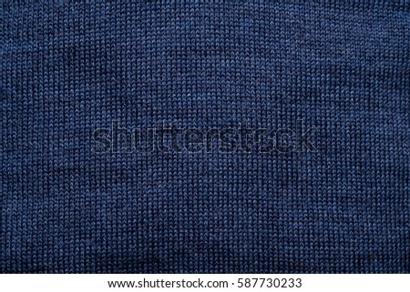 Abstract dark blue wooven wool as abstract detail