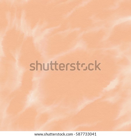 Abstract water color paint in orange pastel color of fresh mood. Template design for art background in vector illustration