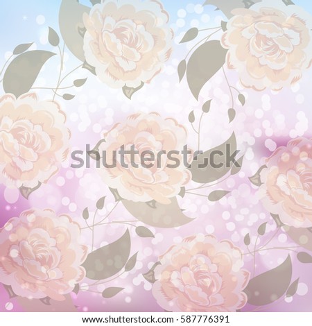 Bokeh background with flowers