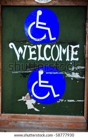 Handicap or wheelchair person friendly child